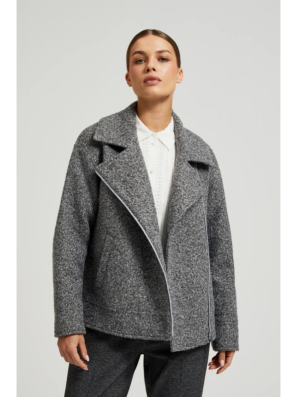 Moodo Zipzáras szürke dzseki Moodo