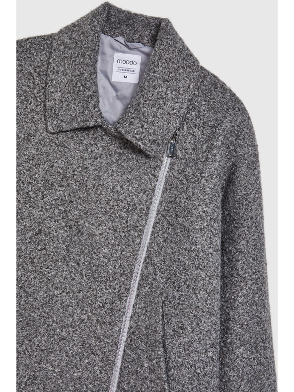 Moodo Zipzáras szürke dzseki Moodo
