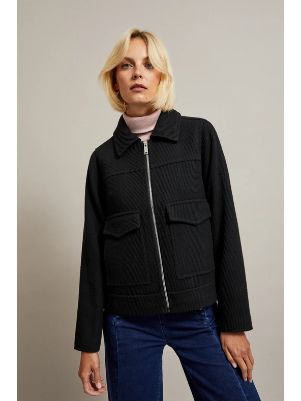 Moodo Fekete dzseki nagy zsebekke Moodo