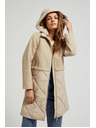 Moodo Levehető kapucnis bézsszínű dzseki Moodo