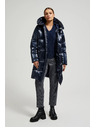 Moodo Hosszú metálos dzseki sötétkék Moodo