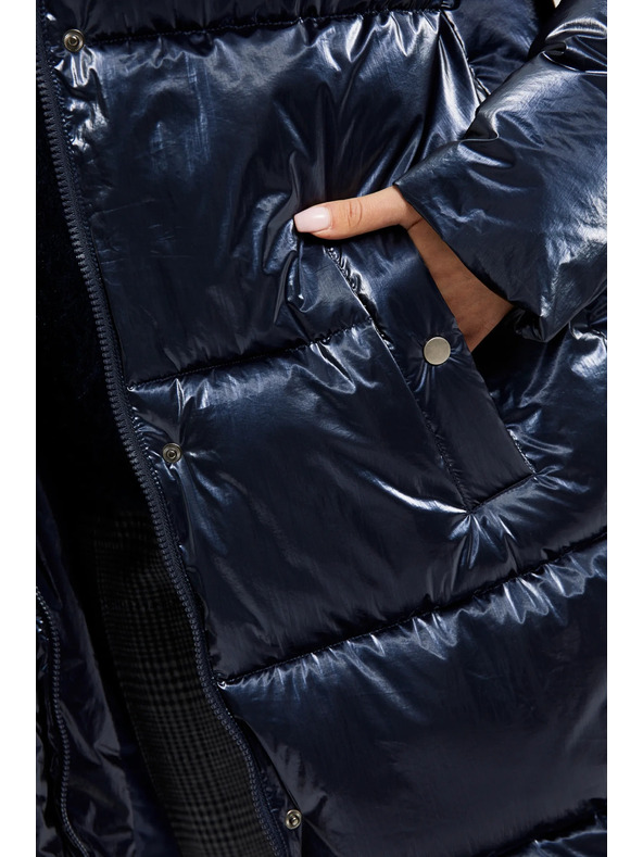 Moodo Hosszú metálos dzseki sötétkék Moodo