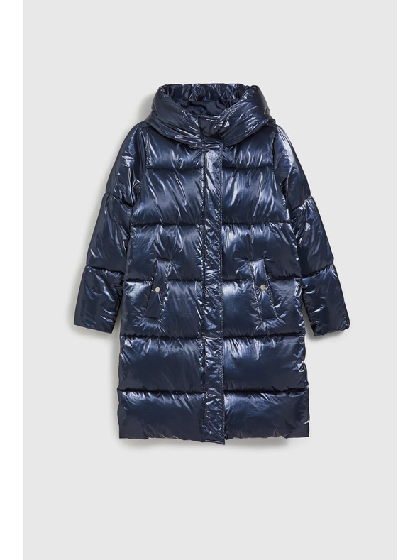 Moodo Hosszú metálos dzseki sötétkék Moodo