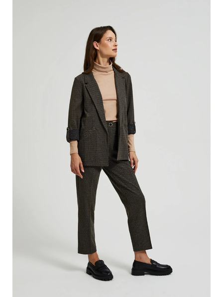 Moodo Fekete zakó metál szállal díszítve, feltűrt ujjakkal Moodo