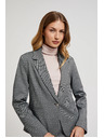 Moodo Egyoldalas elegáns hosszú ujjú szürke blézer Moodo