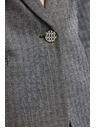 Moodo Egyoldalas elegáns hosszú ujjú szürke blézer Moodo