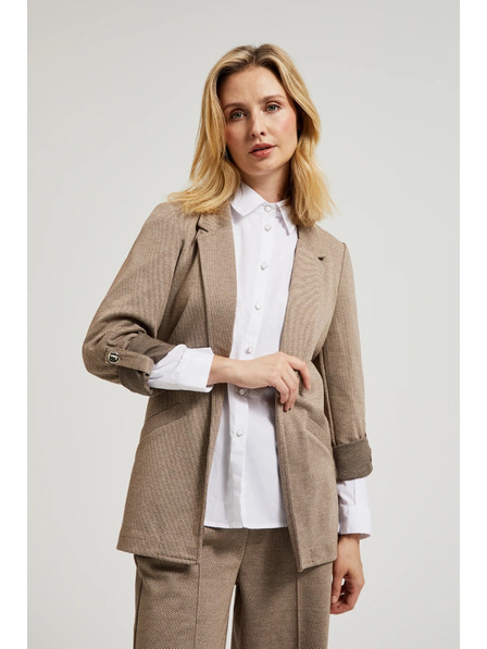 Moodo Bézsszínű zakó feltűrt ujjakkal Moodo