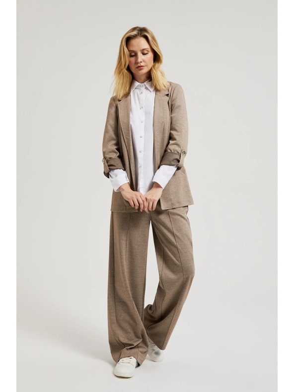 Moodo Bézsszínű zakó feltűrt ujjakkal Moodo