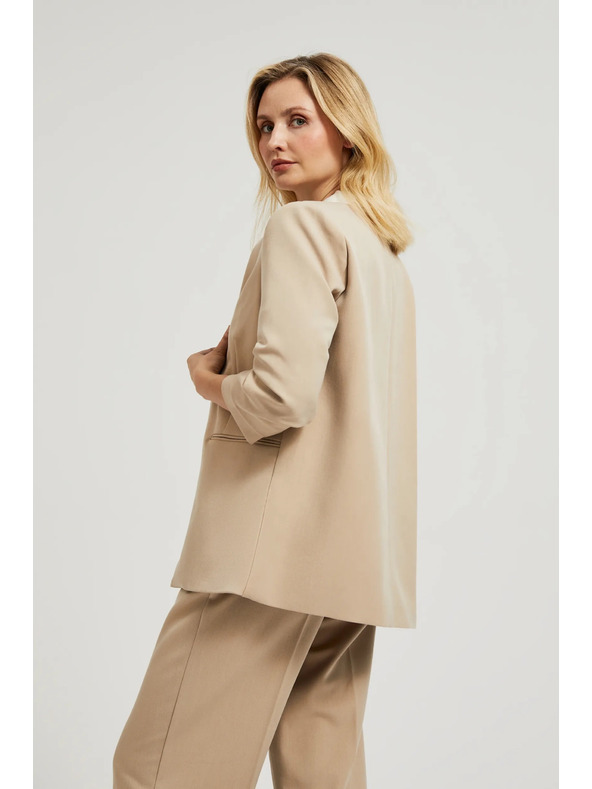 Moodo Zakó ráncolt 3/4-es ujjal bézs Moodo