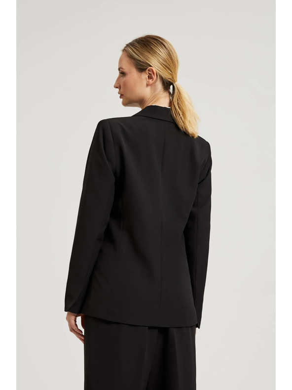 Moodo Elegáns fekete zakó díszes hajtókával Moodo