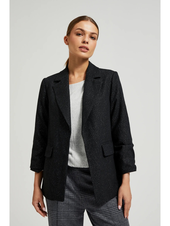 Moodo Fekete háromnegyedes ujjú zakó Moodo