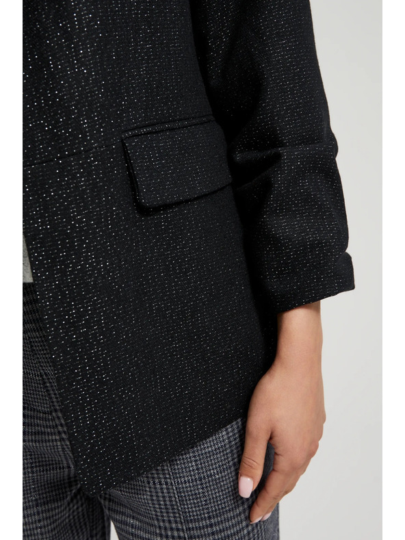 Moodo Fekete háromnegyedes ujjú zakó Moodo