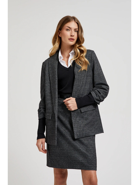 Moodo Szürke zakó ráncolt ujjal Moodo