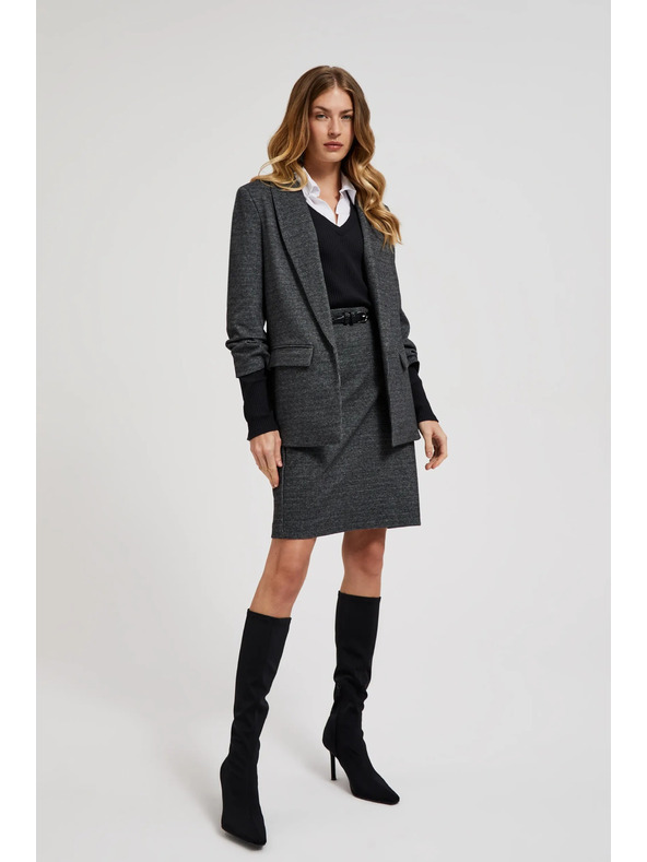 Moodo Szürke zakó ráncolt ujjal Moodo