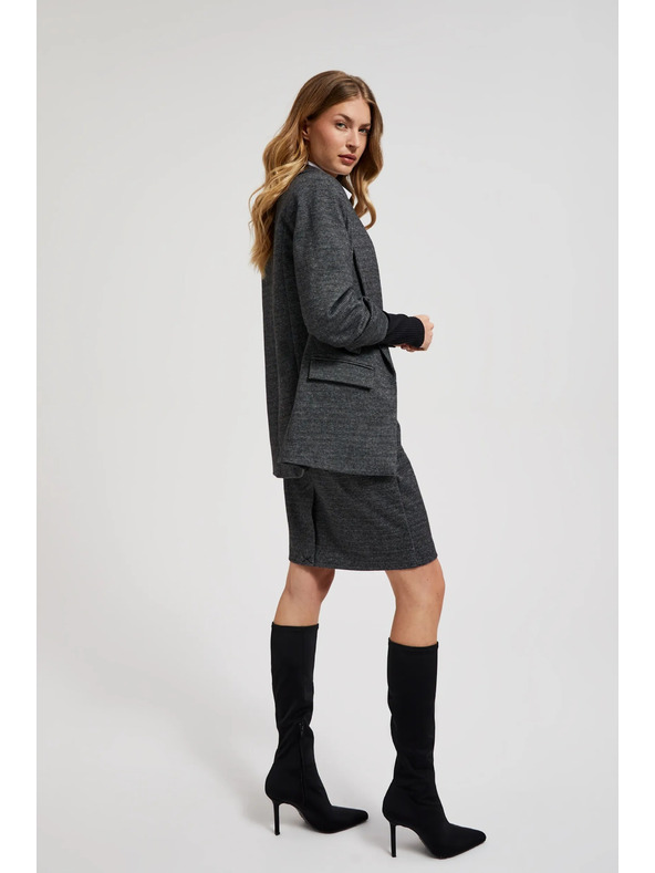 Moodo Szürke zakó ráncolt ujjal Moodo