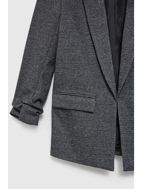 Moodo Szürke zakó ráncolt ujjal Moodo