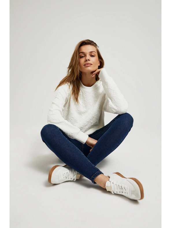 Moodo Kék pamut szűk farmer Moodo