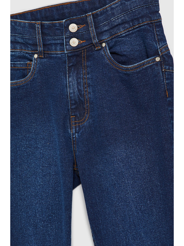 Moodo Kék pamut szűk farmer Moodo