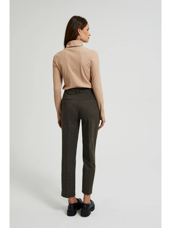 Moodo Fekete fémszálas cigaretta szabású nadrág Moodo