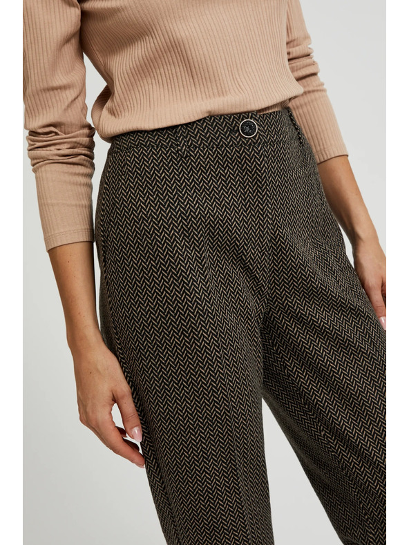 Moodo Fekete fémszálas cigaretta szabású nadrág Moodo