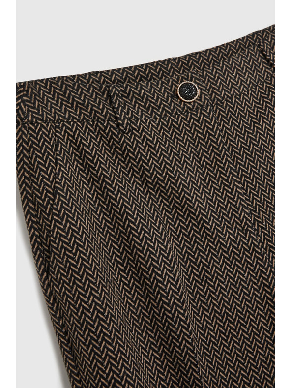 Moodo Fekete fémszálas cigaretta szabású nadrág Moodo