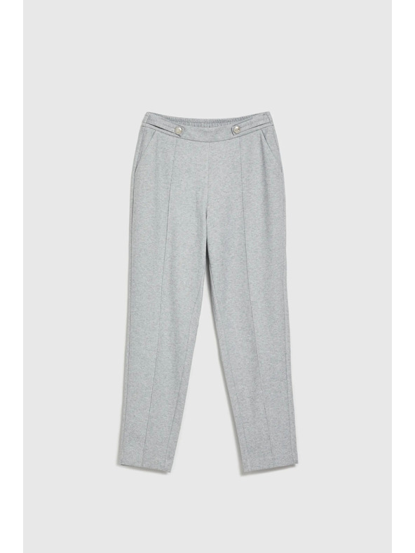 Moodo Sima egyenes szárú gombos szürke nadrág Moodo