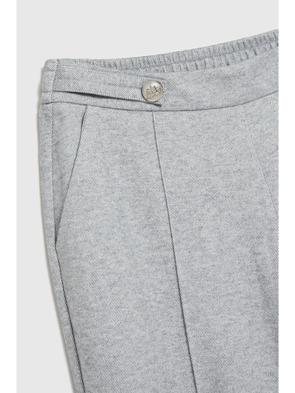 Moodo Sima egyenes szárú gombos szürke nadrág Moodo