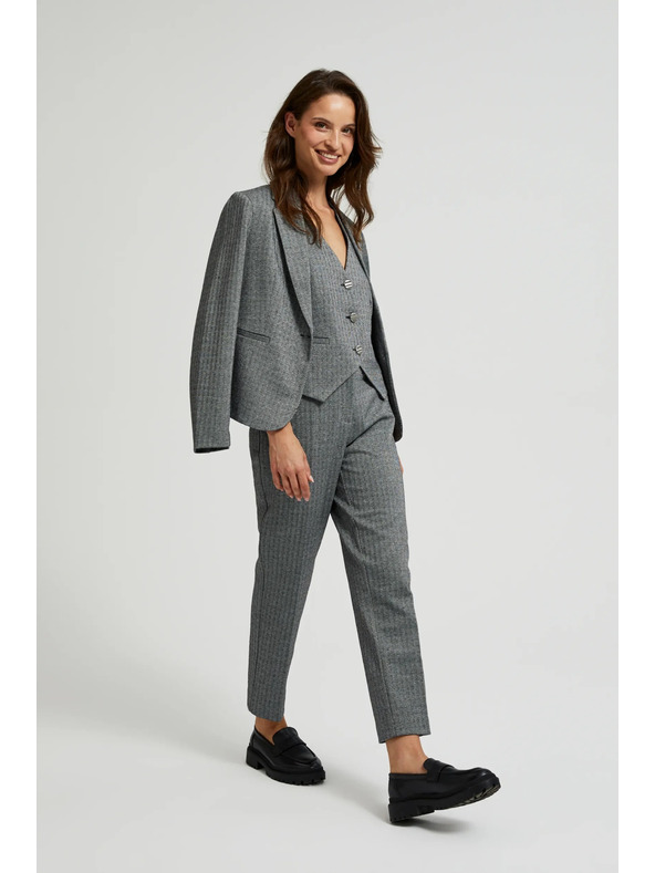 Moodo Elegáns szürke cigaretta szabású nadrág Moodo