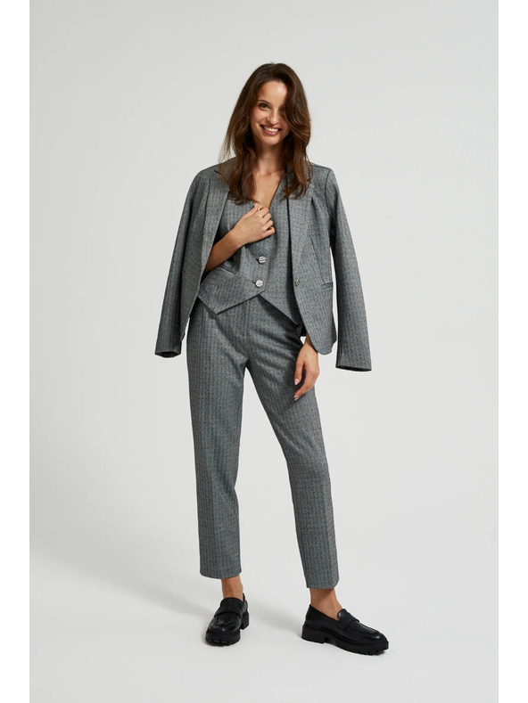 Moodo Elegáns szürke cigaretta szabású nadrág Moodo