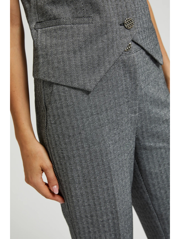 Moodo Elegáns szürke cigaretta szabású nadrág Moodo