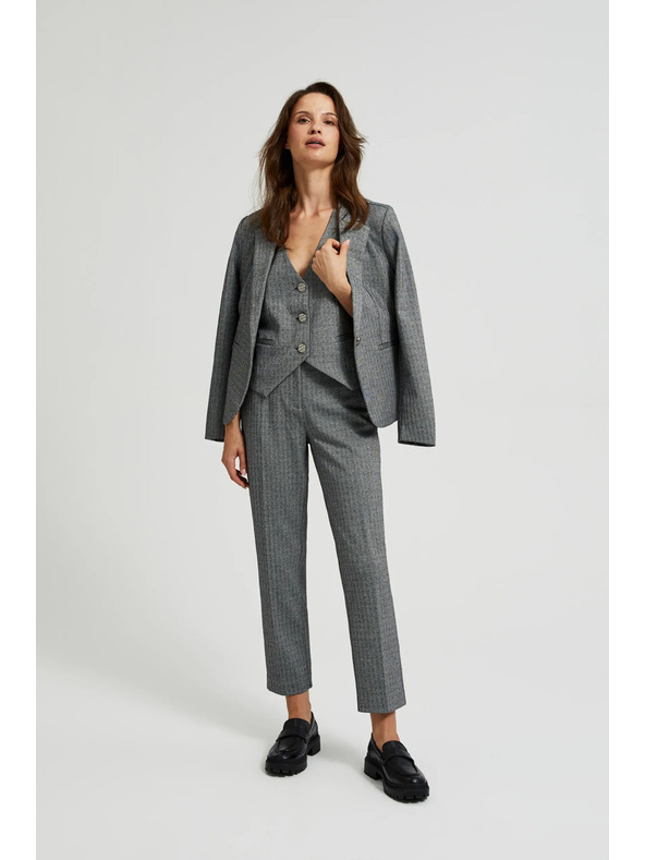 Moodo Elegáns szürke cigaretta szabású nadrág Moodo