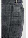 Moodo Szürke kockás egyenes szárú nadrág Moodo