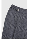 Moodo Szürke kockás egyenes szárú nadrág Moodo