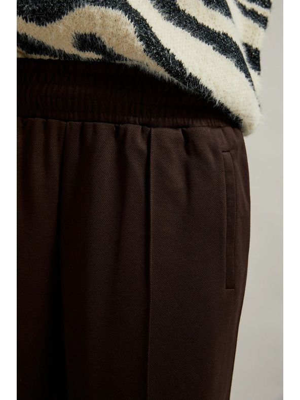 Moodo Barna gumis derekú széles szárú nadrág Moodo