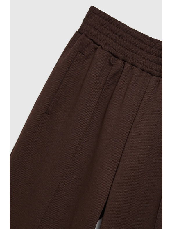 Moodo Barna gumis derekú széles szárú nadrág Moodo