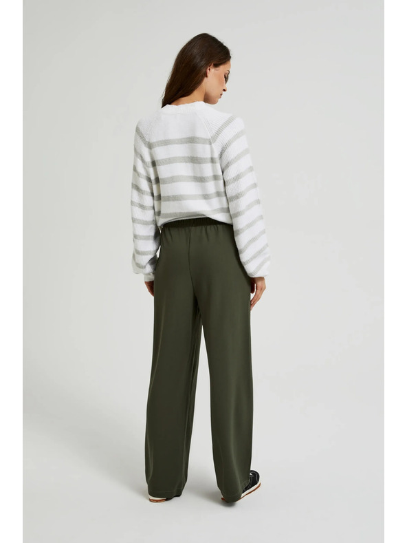 Moodo Olíva széles szárú gombos nadrág Moodo