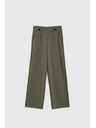Moodo Olíva széles szárú gombos nadrág Moodo