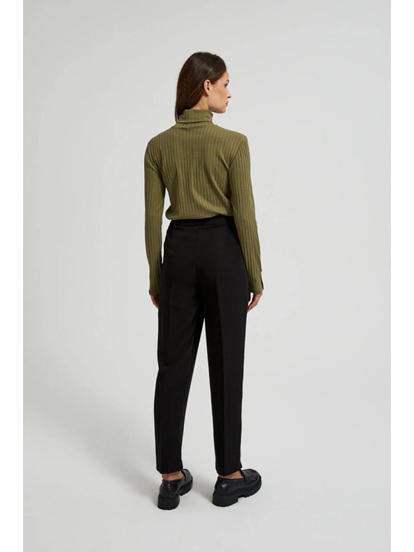 Moodo Fekete díszes gombos zsebes nadrág Moodo