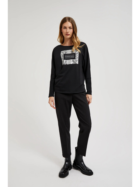 Moodo Sima fekete szegélyes nadrág Moodo