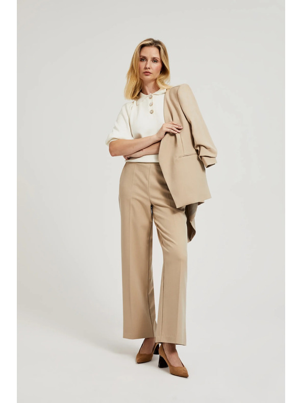 Moodo Elegáns bézs nadrág Moodo