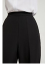 Moodo Elegáns fekete hajtásos nadrág Moodo
