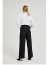 Moodo Elegáns fekete hajtásos nadrág Moodo