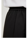 Moodo Elegáns fekete hajtásos nadrág Moodo