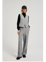 Moodo Elegáns szürke egyenes szárú nadrág Moodo