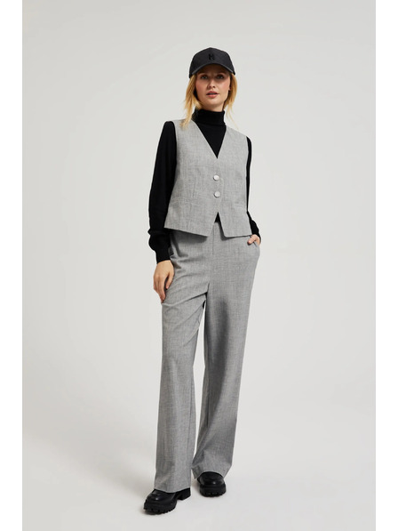 Moodo Elegáns szürke egyenes szárú nadrág Moodo