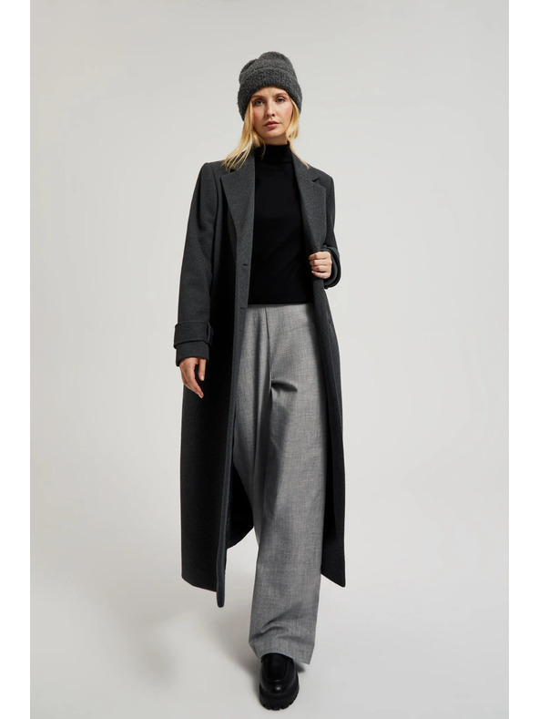 Moodo Elegáns szürke egyenes szárú nadrág Moodo