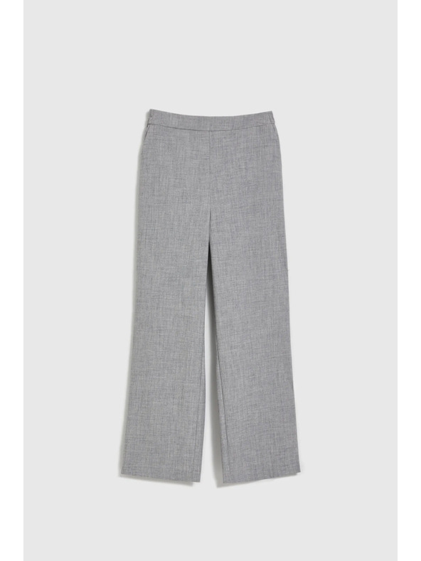 Moodo Elegáns szürke egyenes szárú nadrág Moodo