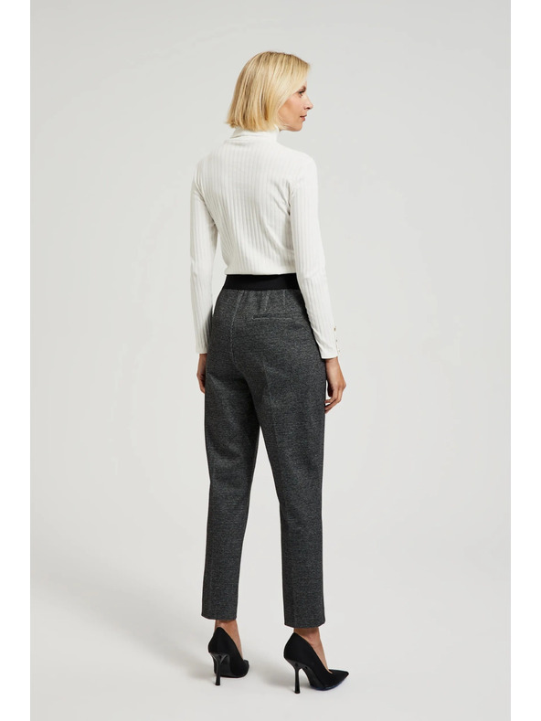 Moodo Cigaretta szabású fekete zsebes nadrág Moodo