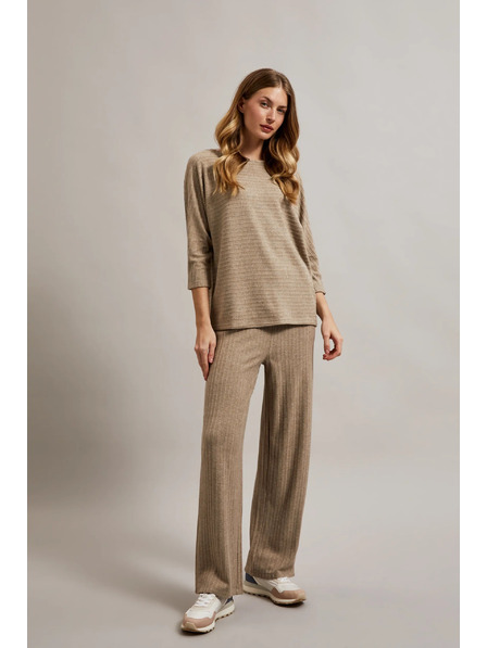 Moodo Bordázott fémszálas bézs nadrág Moodo