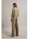 Moodo Bordázott fémszálas bézs nadrág Moodo